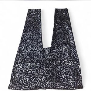 HEIMISH USA Black and Silver Leopard Print Leggings